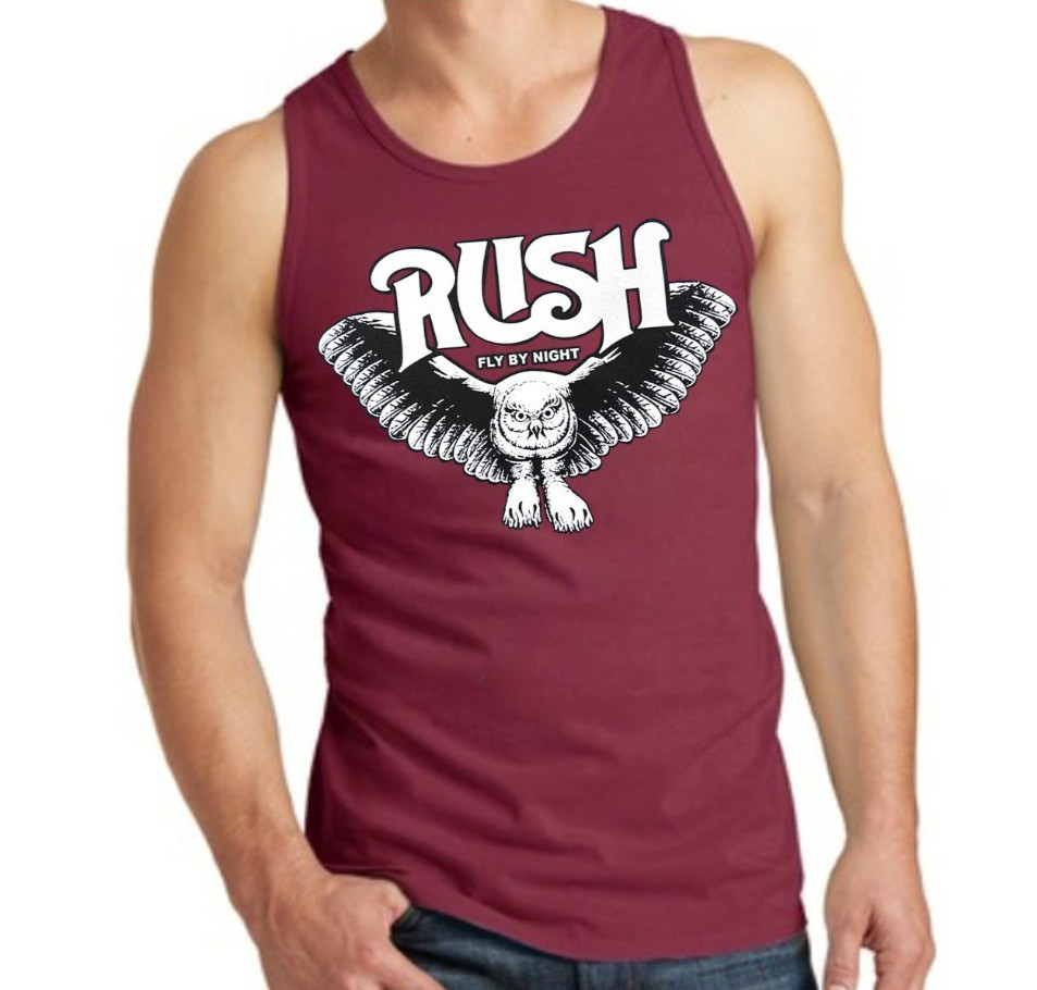 Rush Fly By Night Rock Band Men’s Tank Tops (Multiple Colors)