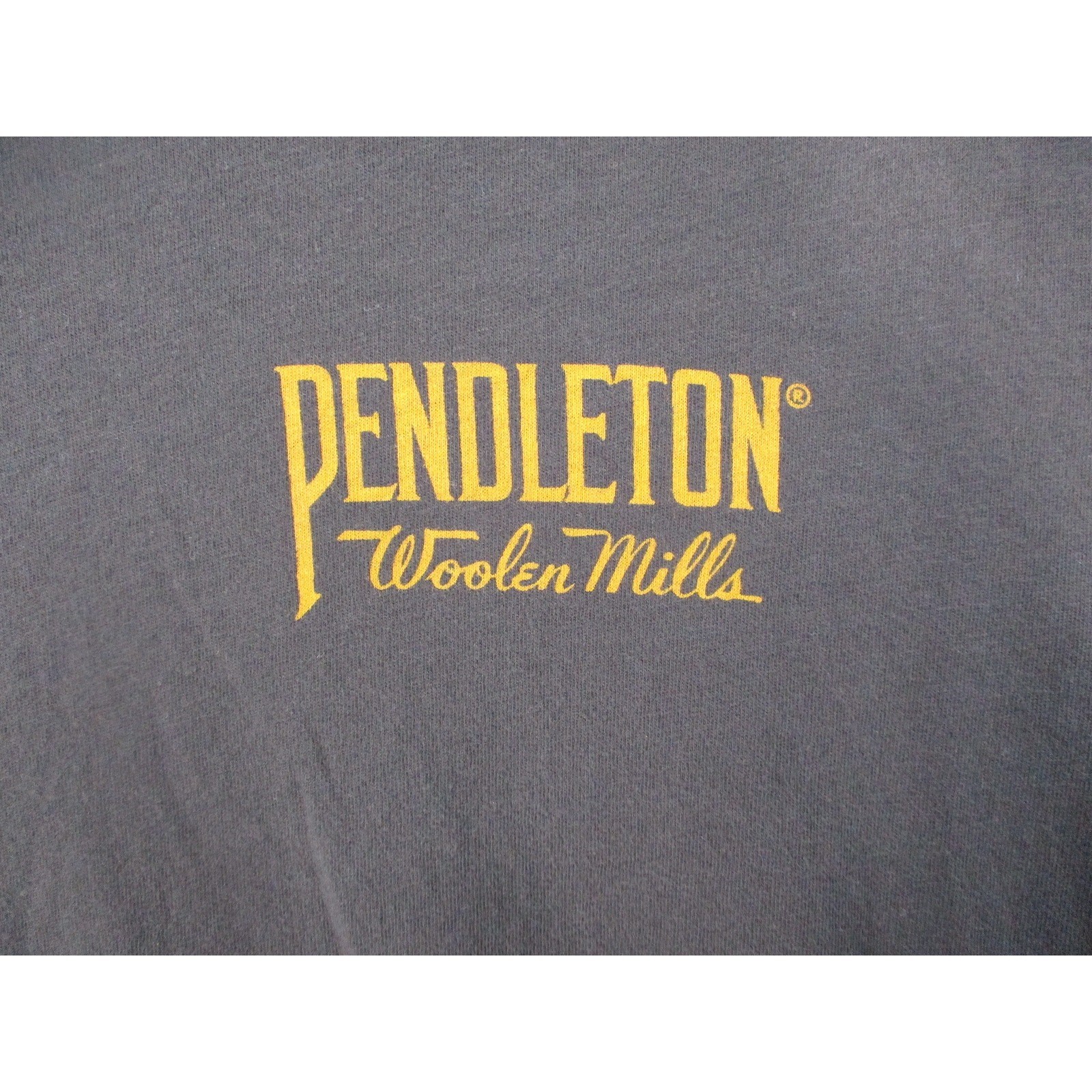 Pendleton Mens Graphic T-Shirt Gray Western Wear Horse Cowboy Logo Size M