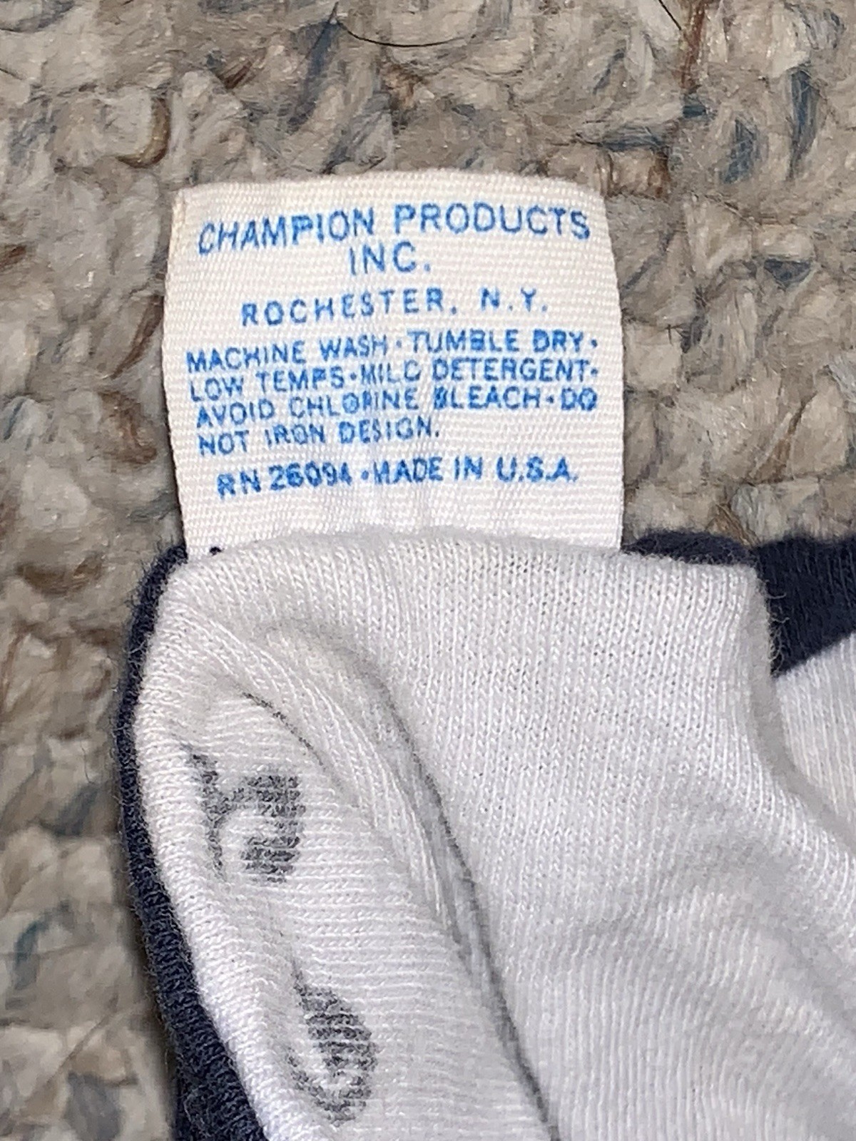 Vtg 70s Champion Reversible Double Face College P.E. Gym T Shirt Sz S Blue Bar