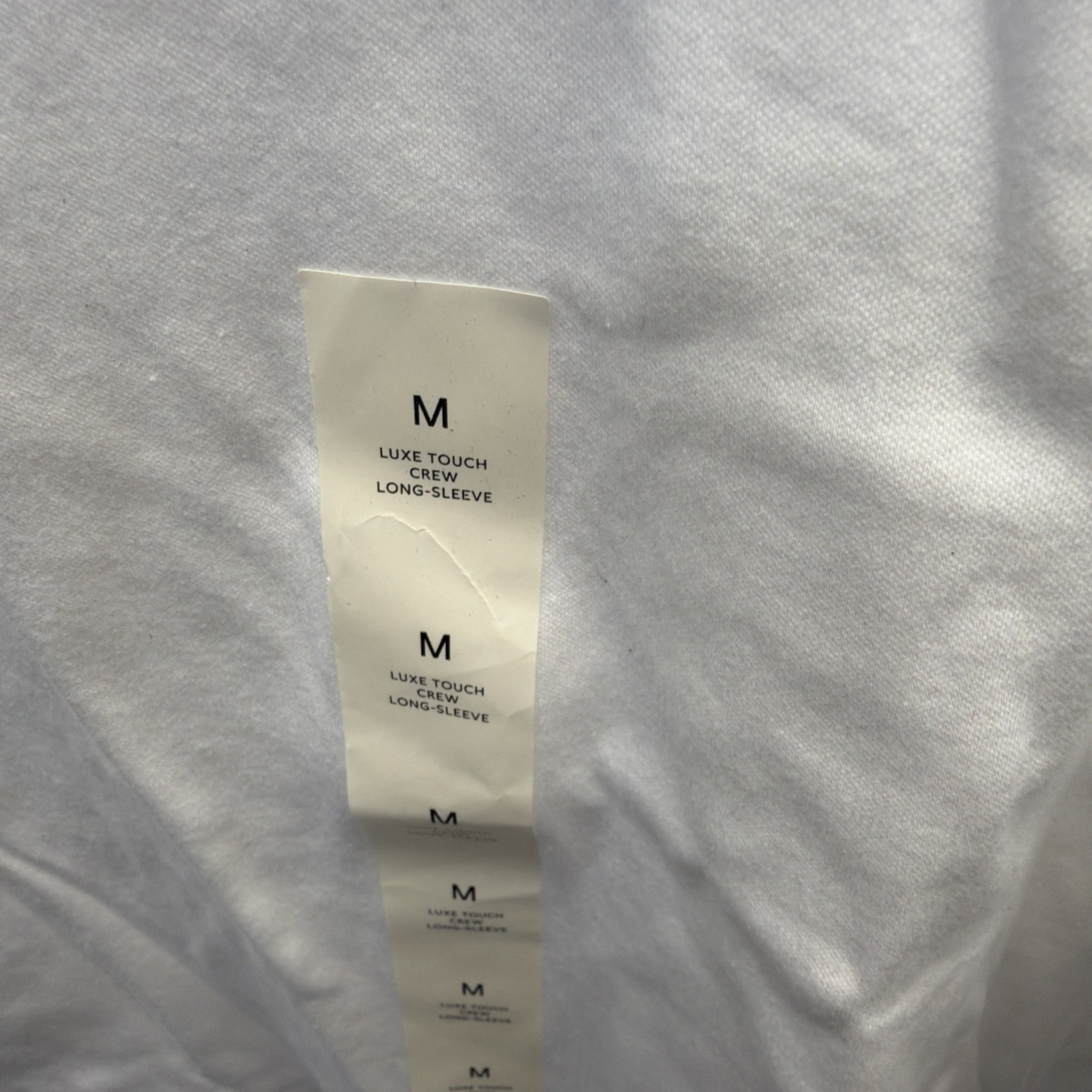 Banana Republic NWT Luxe Touch Performance Long Sleeve Tee White Medium Cotton
