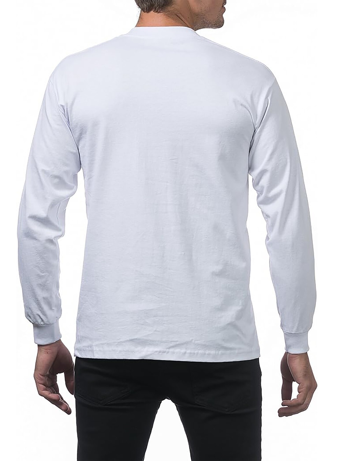 Pro Club Men’s 3-Pack Heavyweight Cotton Long Sleeve Crew Neck T-Shirt