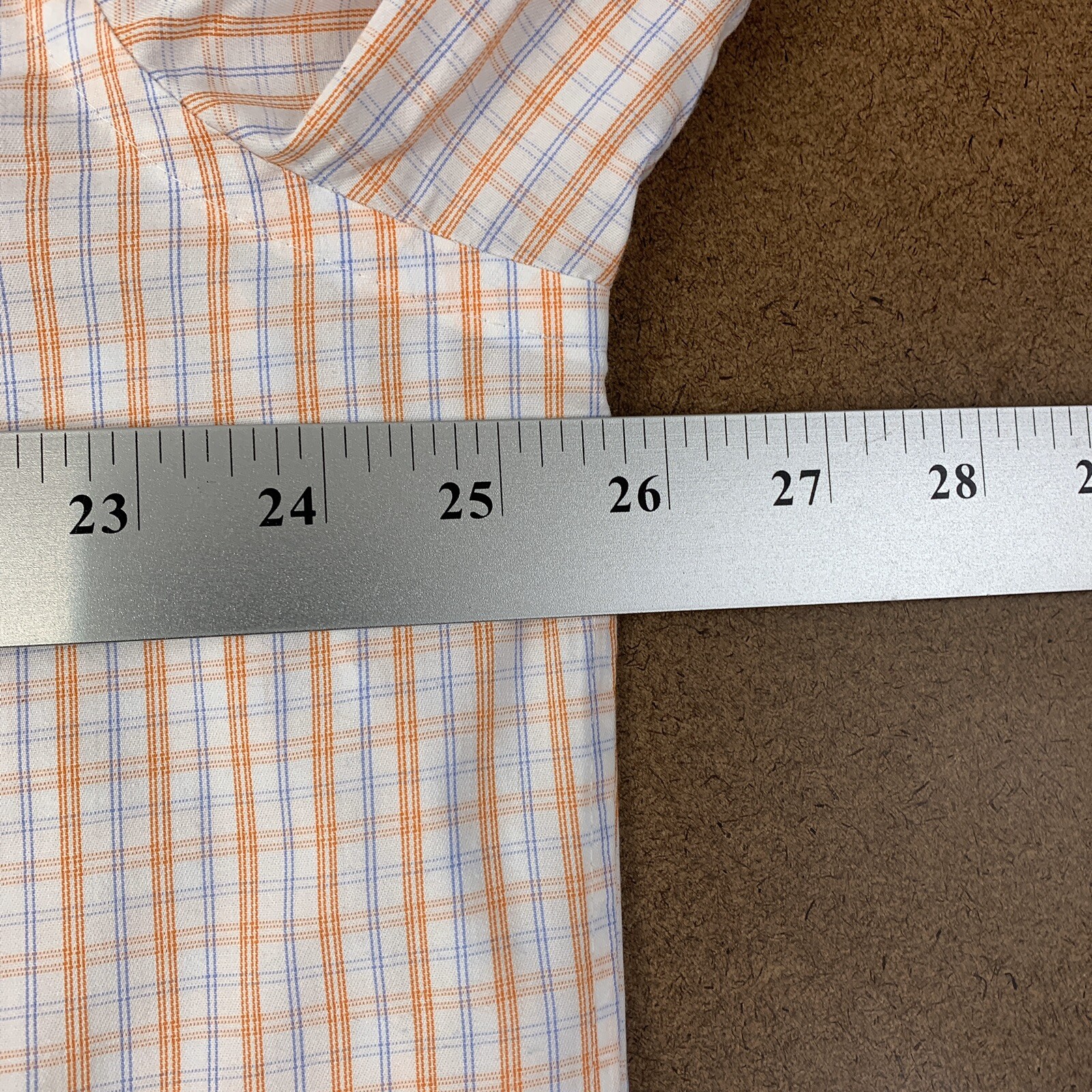 Kenneth Cole Reaction Men’s Size XL 17-171/2 34-35 Slim Fit Plaid Button Front