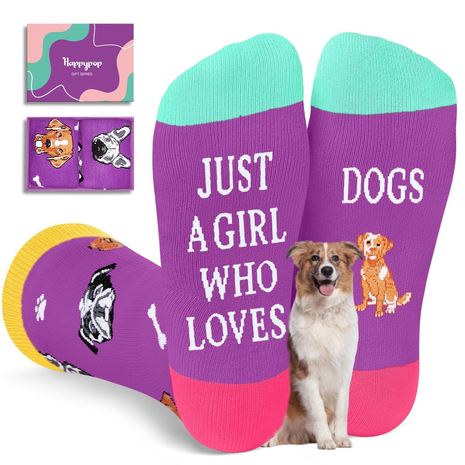 Dog Lover Gifts – Dog Mom Socks for Women Teen Girls, Christmas Stocking Stuf…