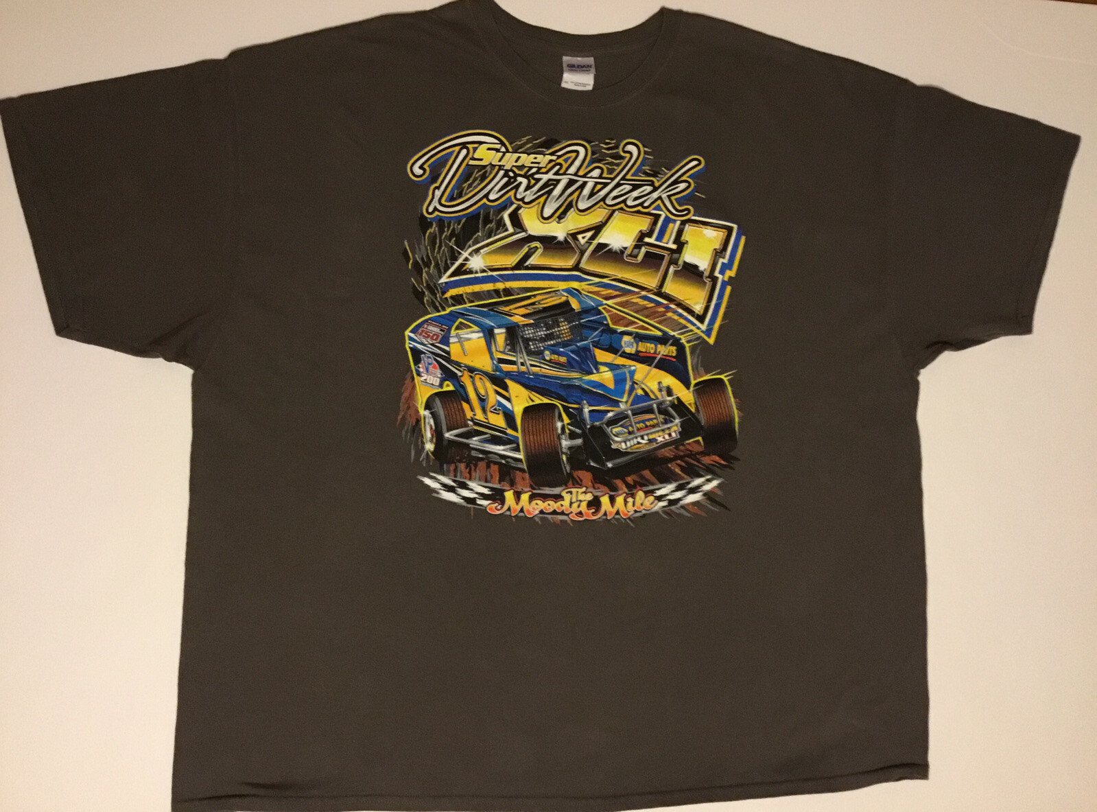 FORMULA 1 GILDAN Short Sleeve T-Shirt Sz 4XL Gray, Blue, Yellow