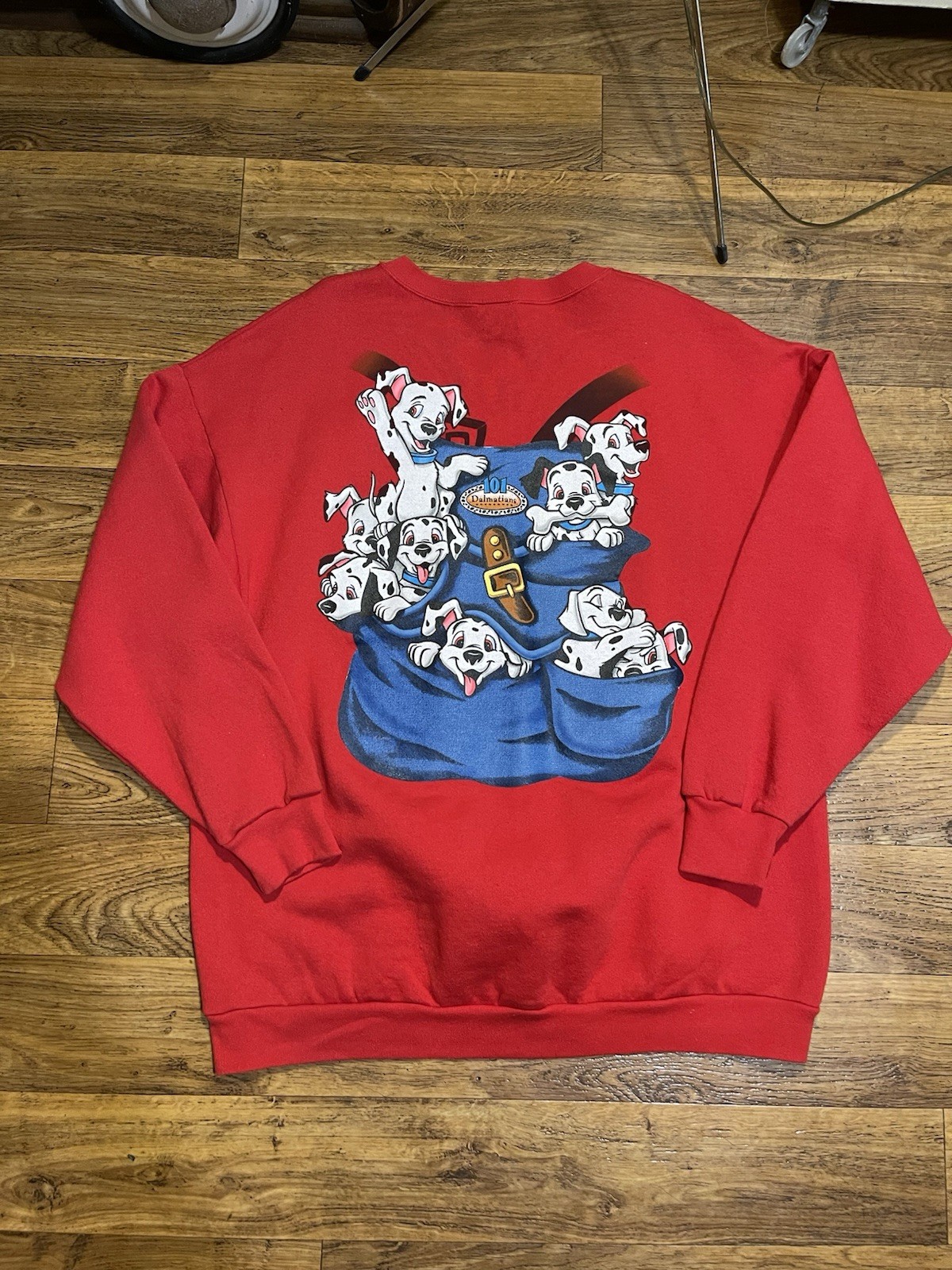 Vintage 90s Disney 101 Dalmatians Movie Promo Graphic Sweatshirt Made In USA 2Xl