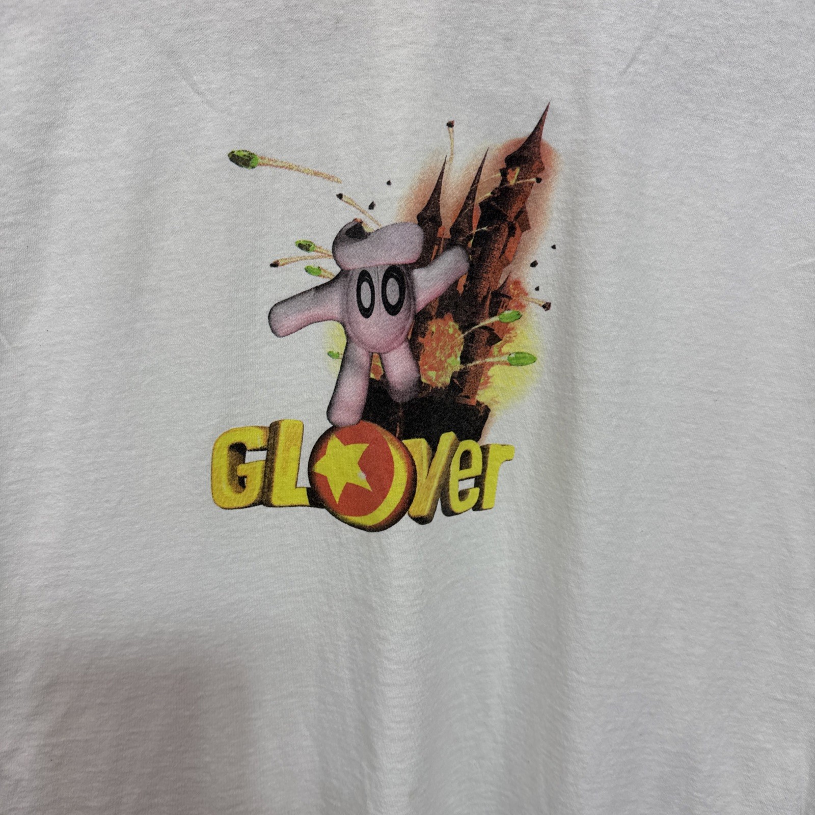 Vintage Glover 1998 Nintendo 64 N64 Video Game Promo T-Shirt 90s White XL RARE