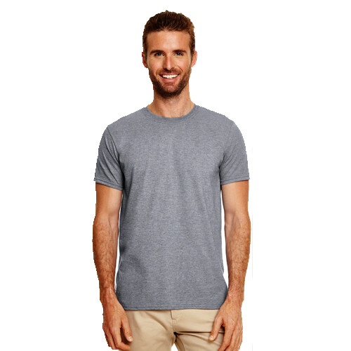 Gildan G640 Adult Unisex Softstyle® tshirt MD Medium Heather Graphite Shirt