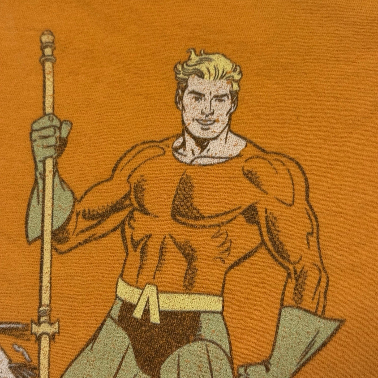 Vintage Aquaman DC Comics Originals Orange Adult Medium Graphic T-Shirt, Y2K