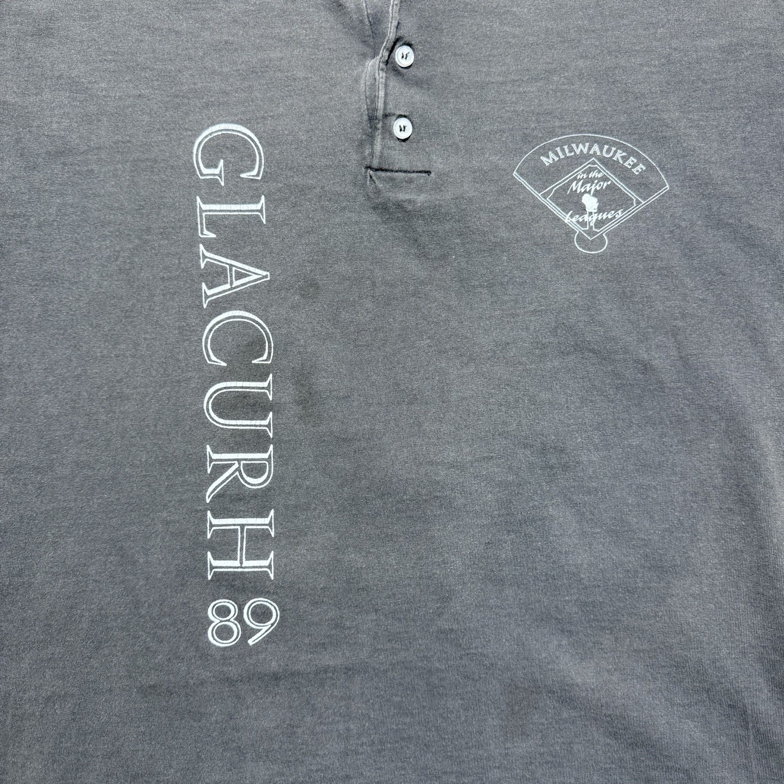 Vintage 1989 Milwaukee In The Major Leagues GLACURH Baseball Shirt Size Large