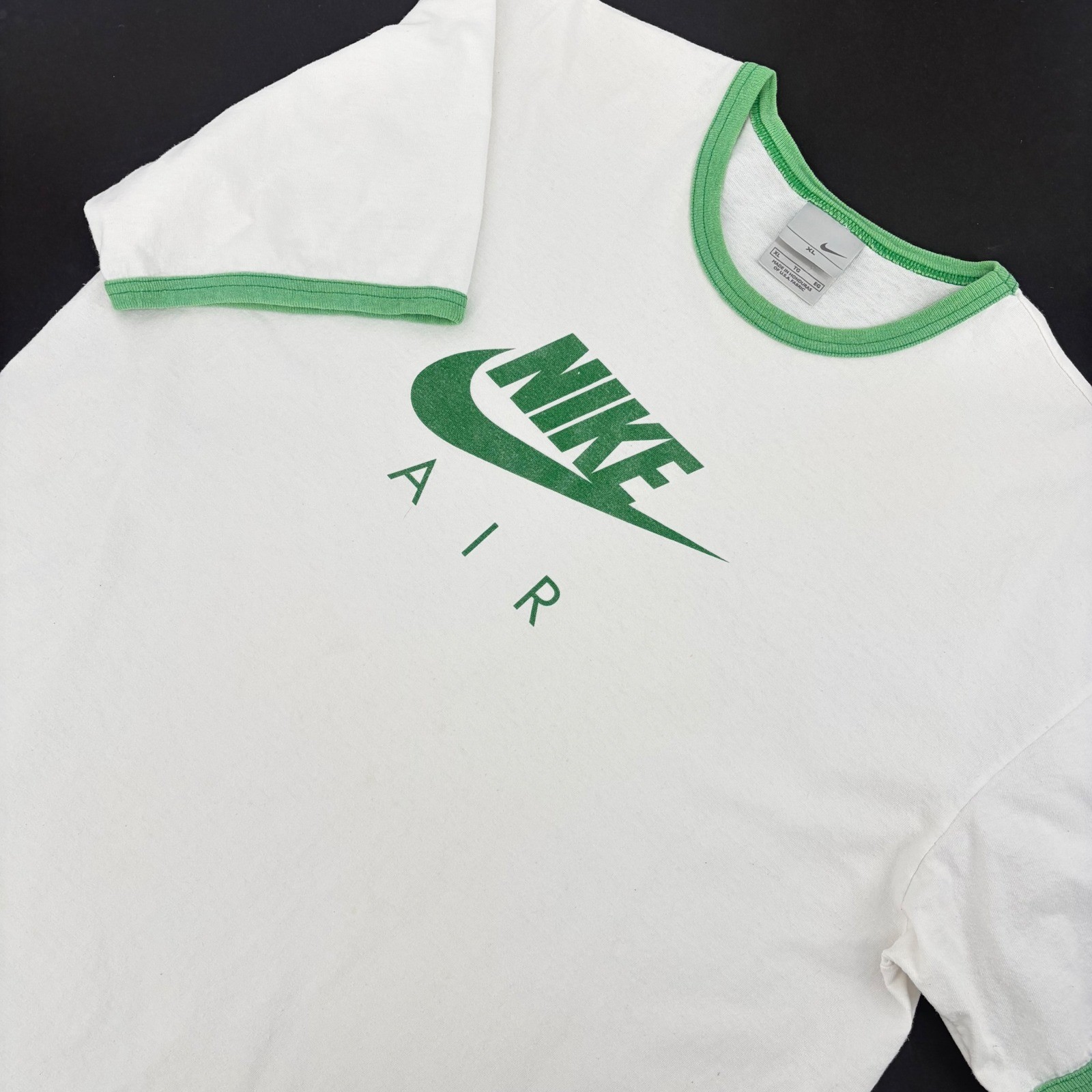 Nike Air Ringer T-Shirt XL White Green Logo Vintage Style Athleisure Iconic