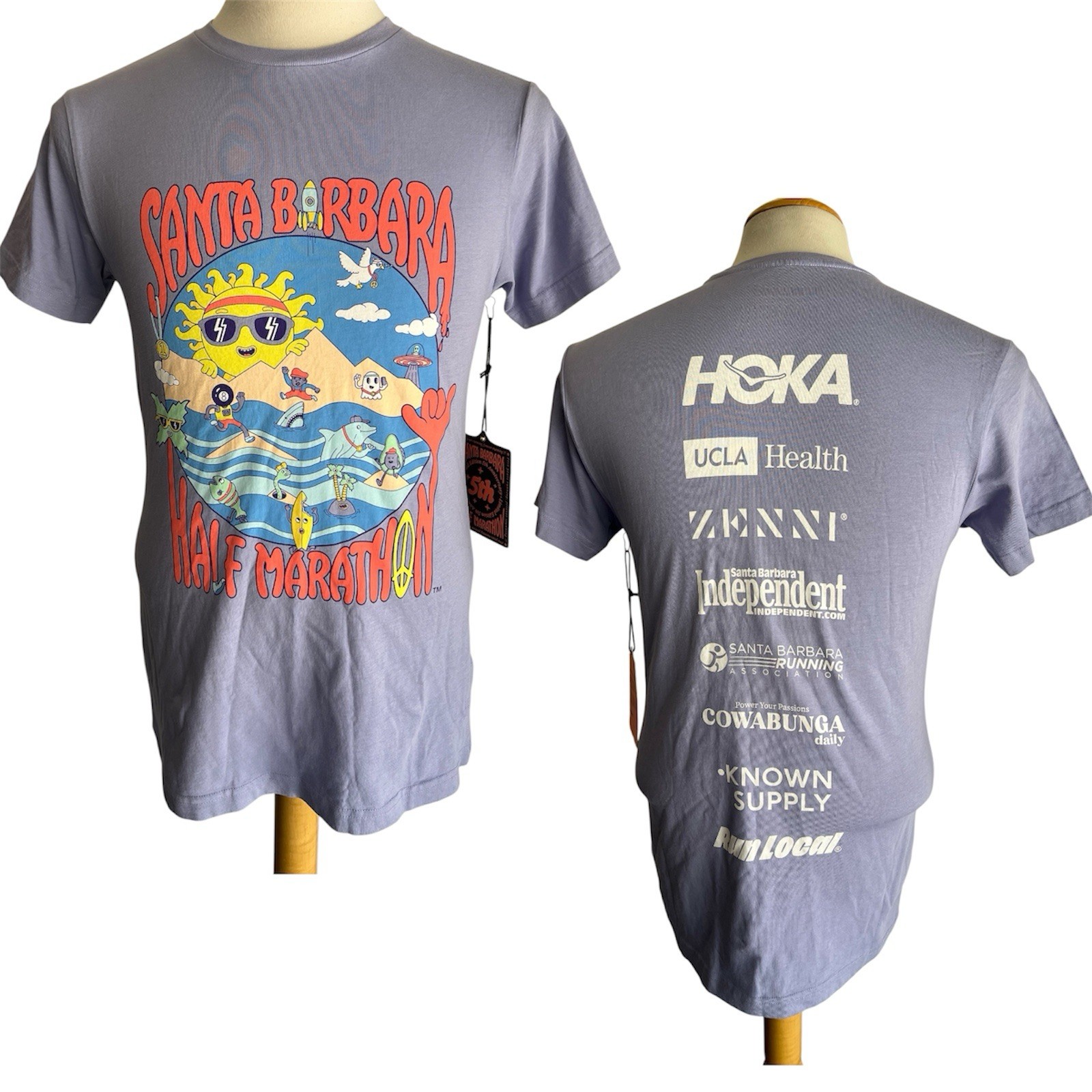 SANTA BARBARA CALIFORNIA (2025) NWT Half Marathon 5th Anniversary T-Shirt Sz XS