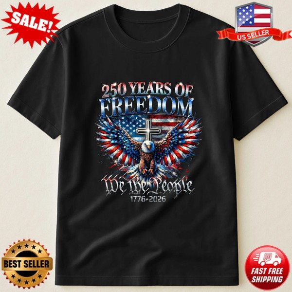 We The People 250 Years – Shirt 250 Years Eagle & Lightning T-Shirt S-5XL