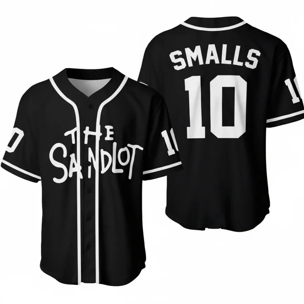 The Sandlot #10 Smalls Black Baseball Jersey 3D AOP All Size 1H1260