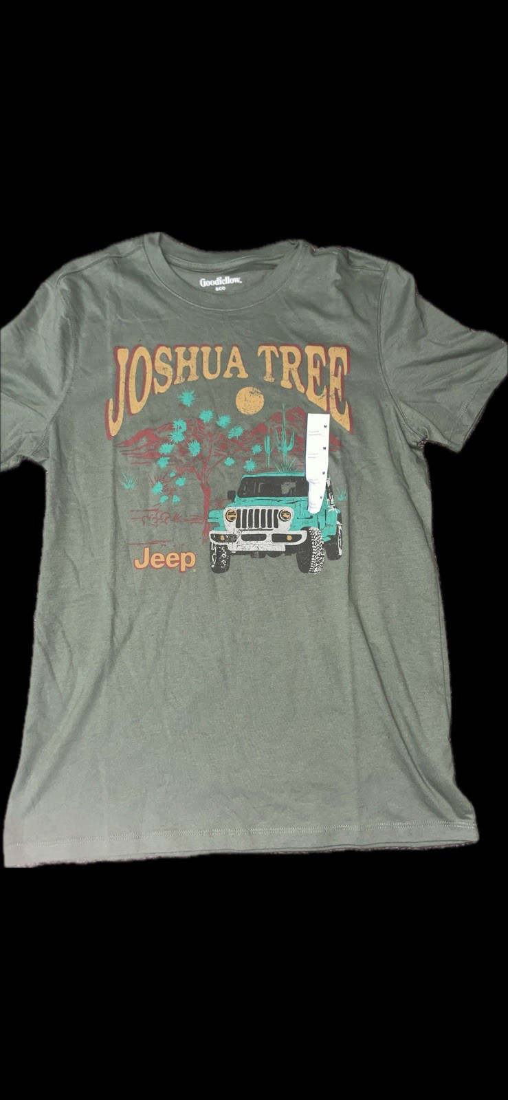Goodfellow & Co Jeep Green TShirt Joshua Tree Cotton Blend Size Med FREE SHIPPIN