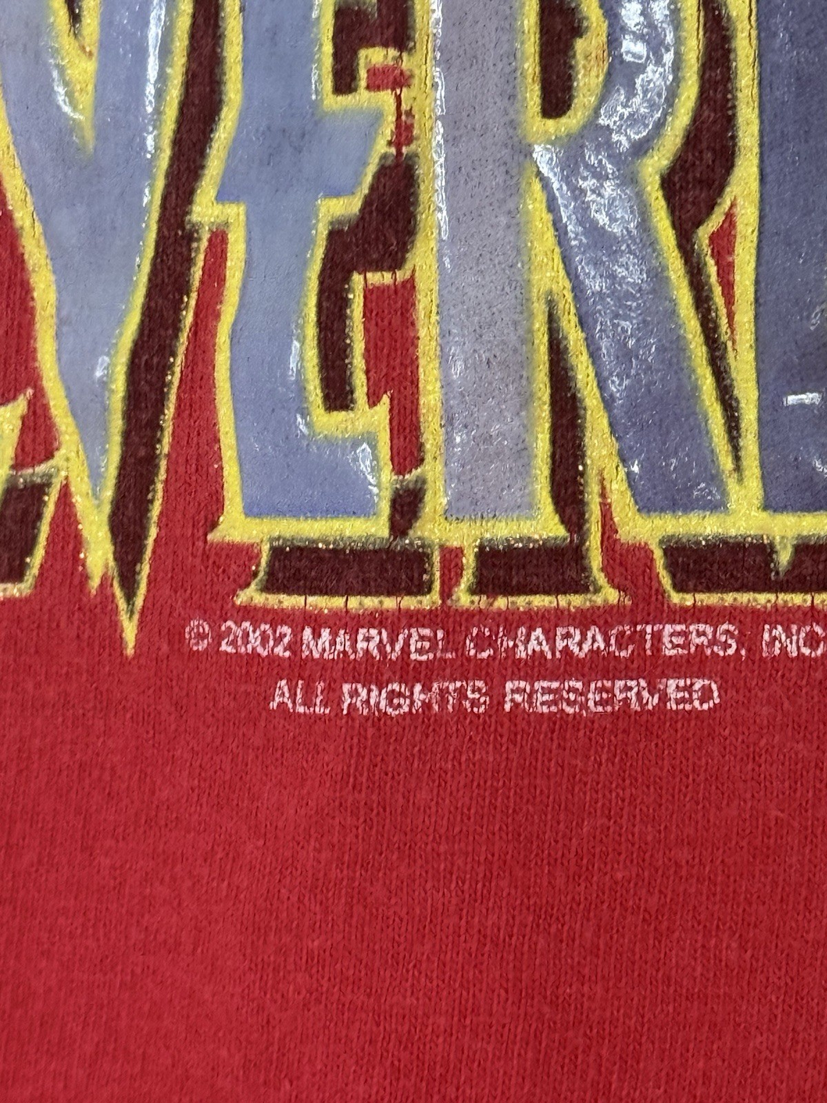 Vintage Y2k Wolverine Marvel X Men Red Graphic T-Shirt Size XL 2002