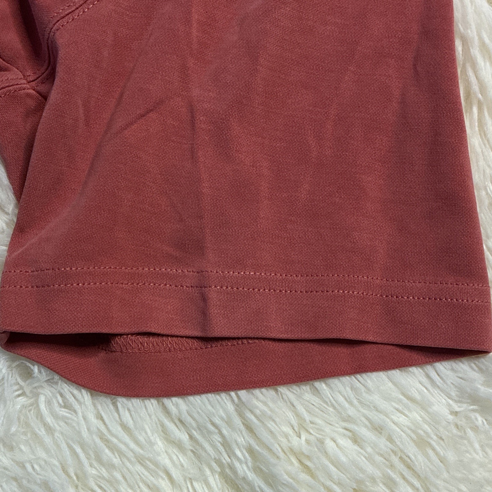 Tommy Bahama Men’s Light Red Solid Crew Neck Short Sleeve Logo Knit T-Shirt XL