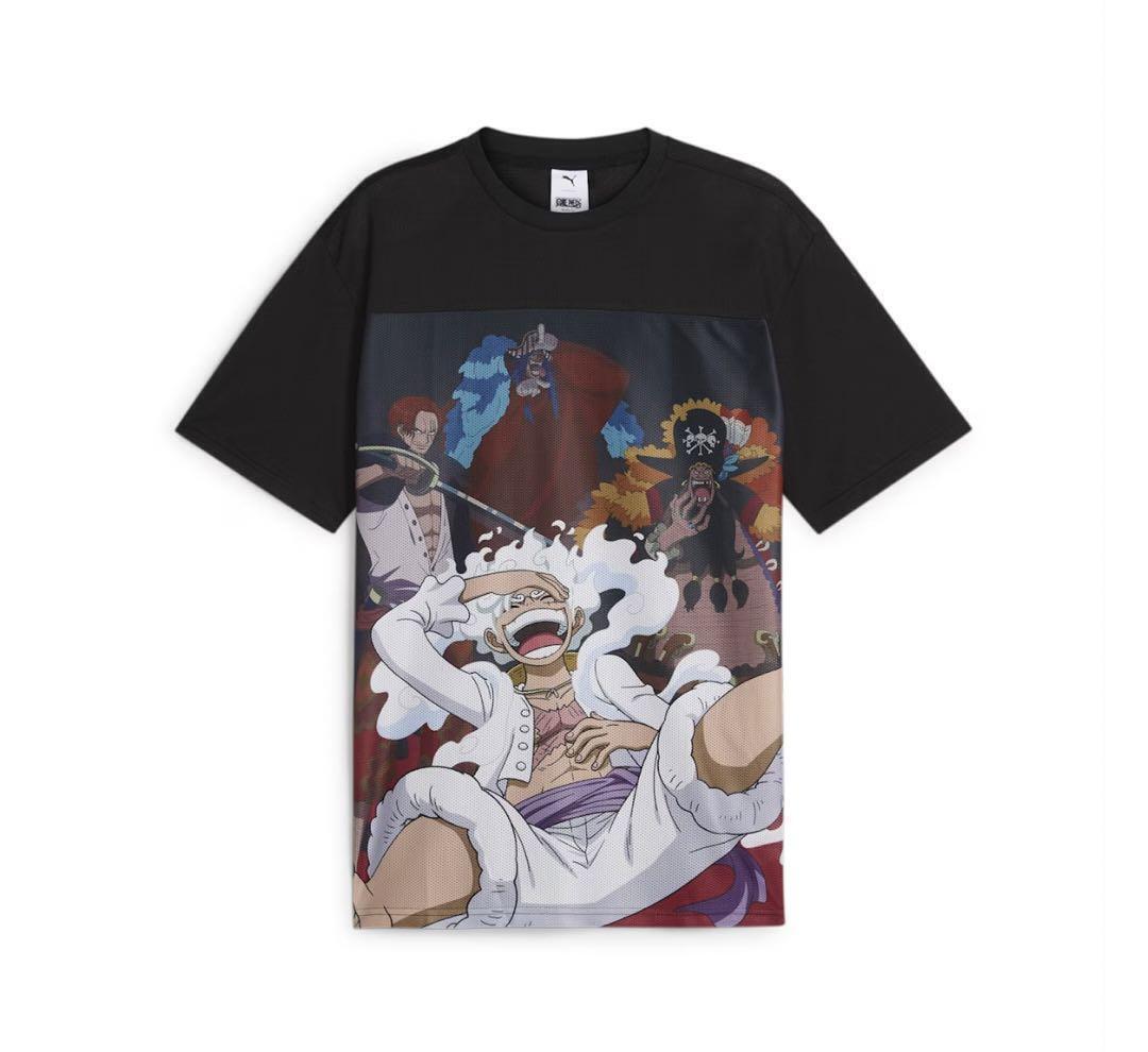 PUMA x One Piece AOP Short Sleeve T-Shirt Black New Four Emperors Unisex Japan