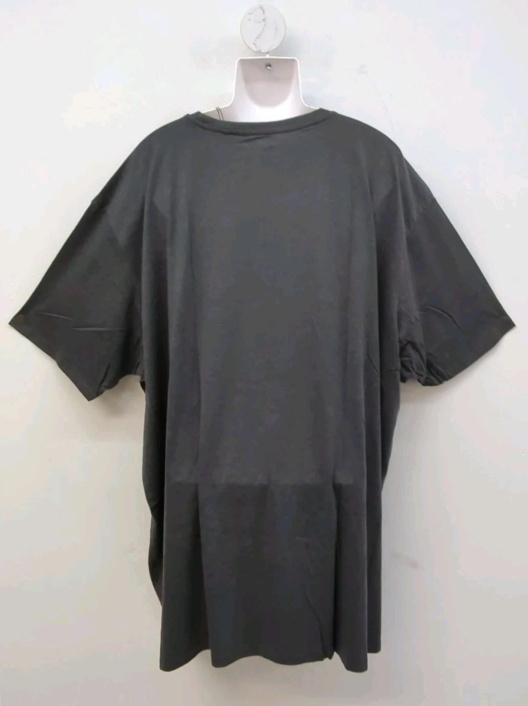 Bigdude Short Sleeve Plain Crew Neck Straight Hem T Shirt Size 7XL Charcoal