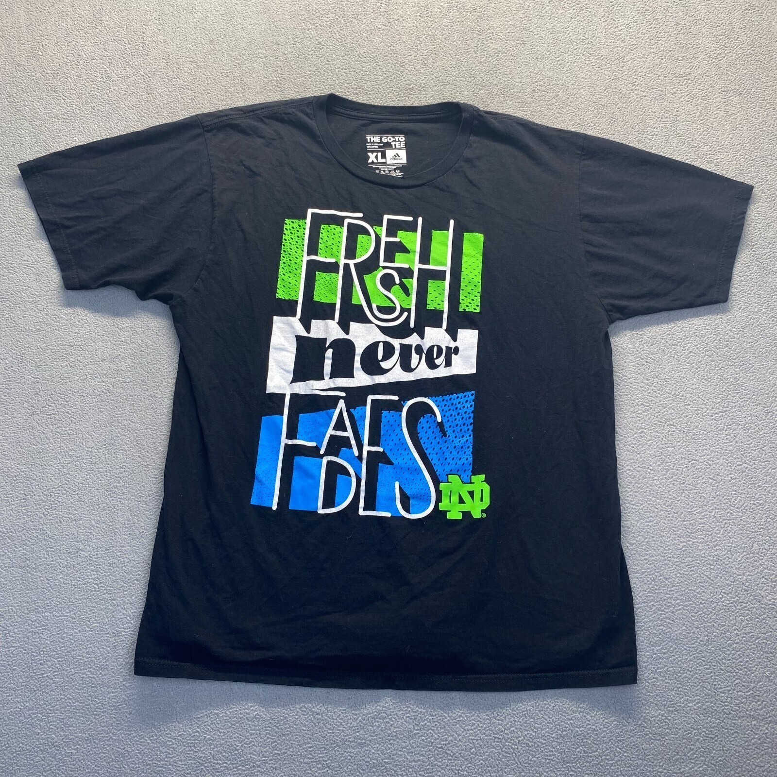 Adidas T-Shirt Men’s Sz XL Black The Go-To Tee Short Sleeve Fresh Never Fades