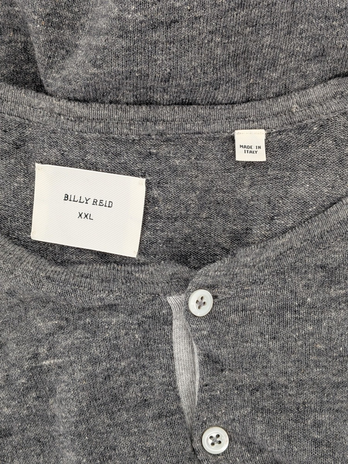 Billy Reid Henley Long Sleeve Shirt Lightweight Knit Minimalist Quiet Luxury XXL
