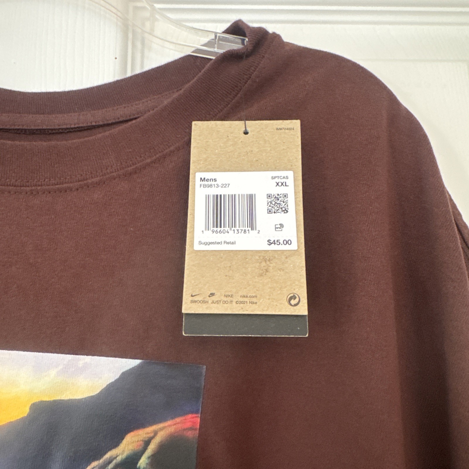 Nike Max90 “Water Fire Earth” Graphic Tee FB9813-227 Men’s Size XXL – Brown NWT