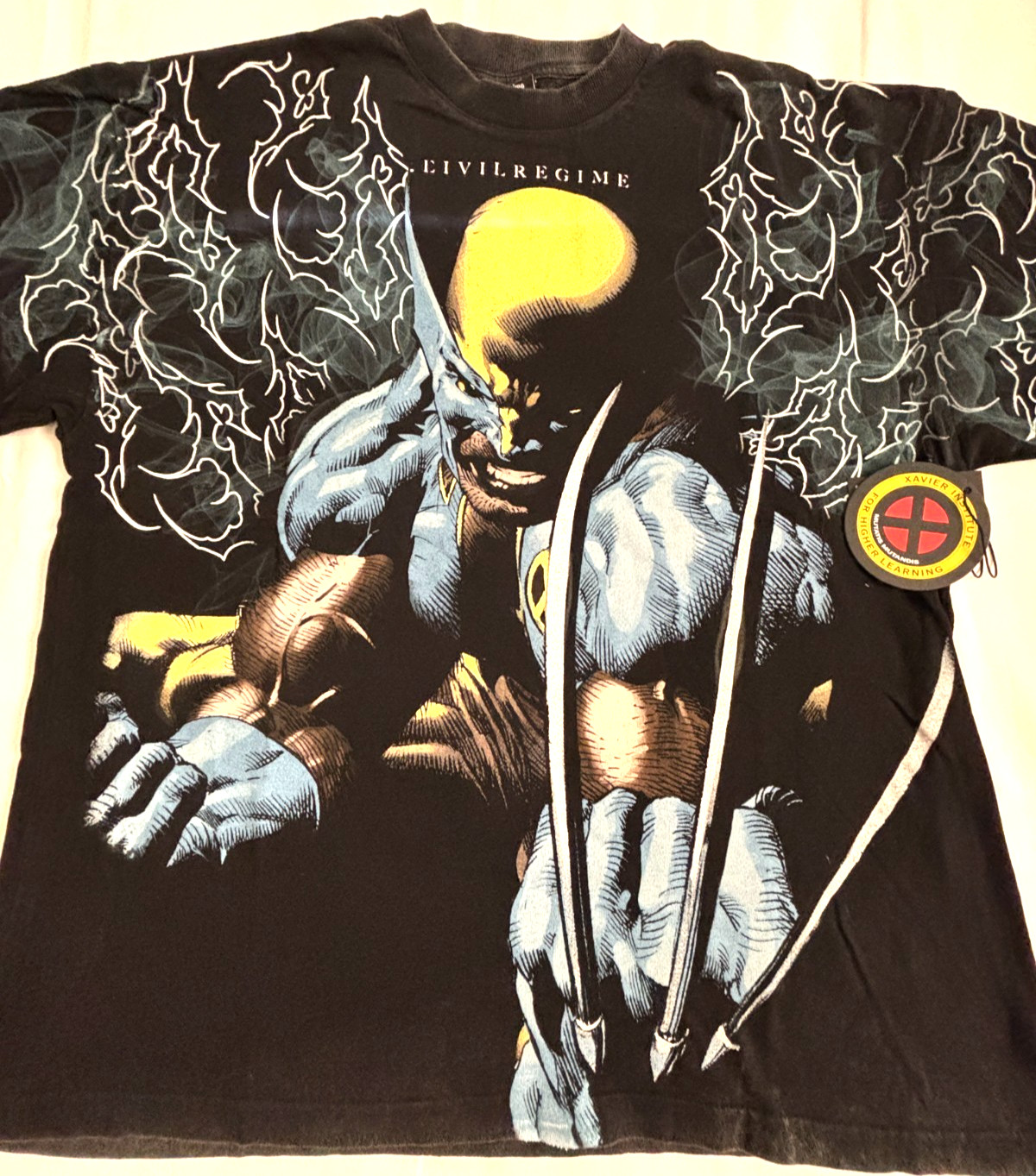 Civil regime Marvel X-Men Wolverine Oversized Graphic Tee Shirt Adult Size Large