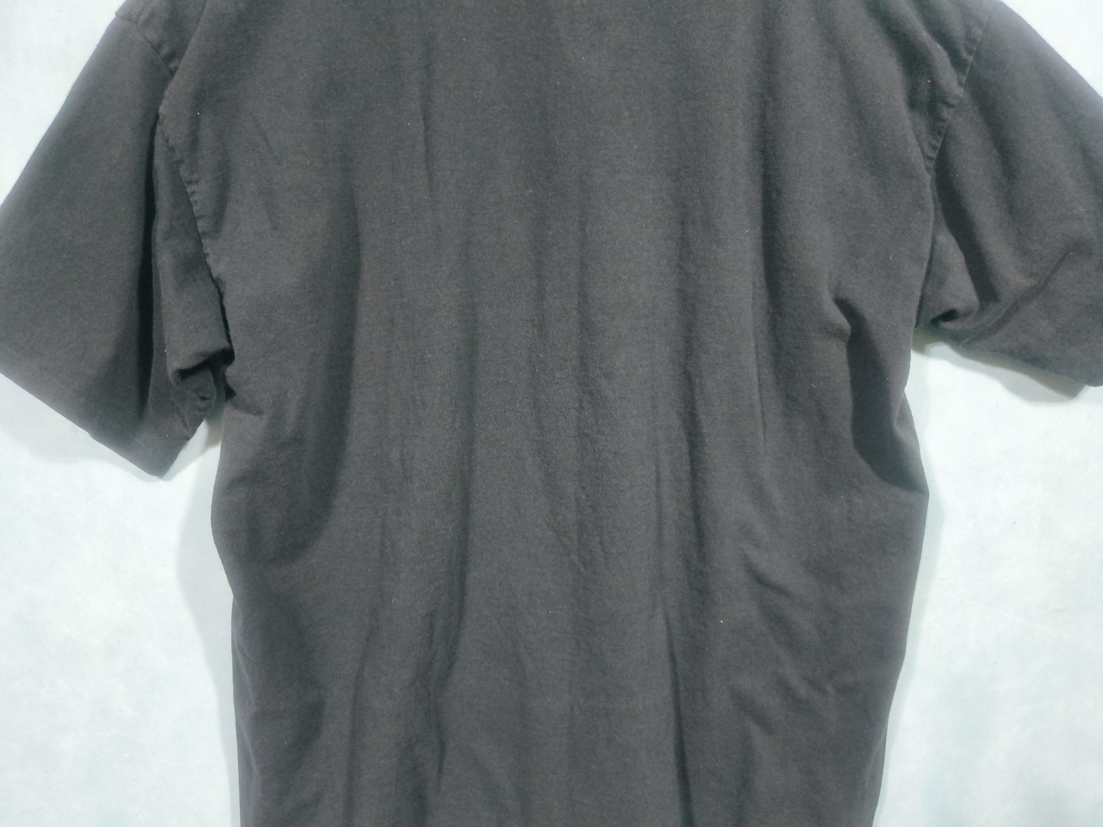 Fashion Gear Shirt Mens XL Black Geometric Pleated Crew Neck Cotton Jersey