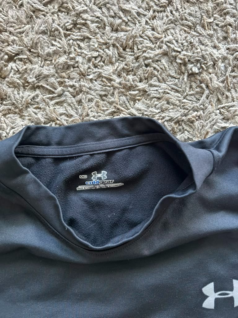 Under Armour ColdGear Compression Long Sleeve Shirt Men’s Size M Black Fitted Ba