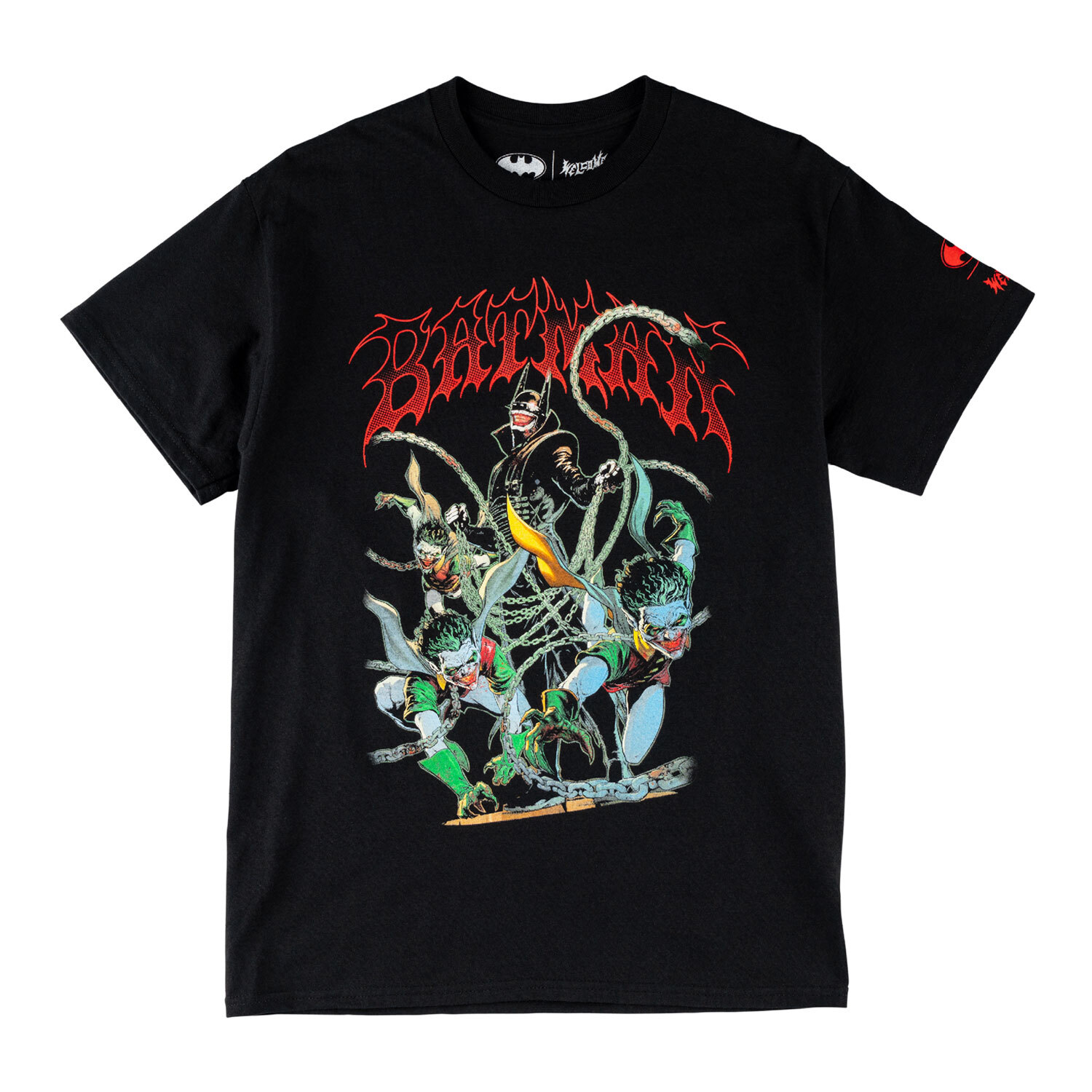 Welcome x Batman Skateboard T-Shirt Batman Who Laughs Black