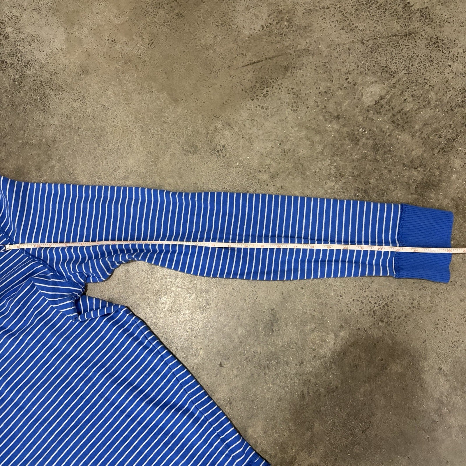 Y2K Hollister Men XL Blue White Striped Long Sleeve Skater Beach Boy Skinny Tall