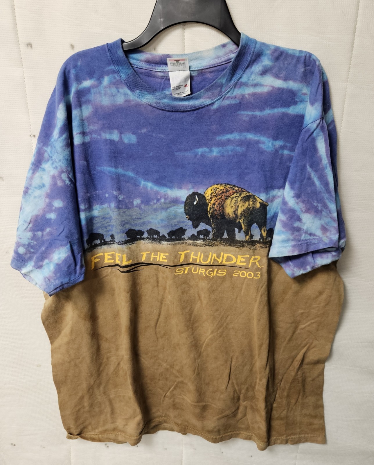 Sturgis Black Hills 2003 Feel The Thunder Bison Tshirt. XL. 63rd Anniversary