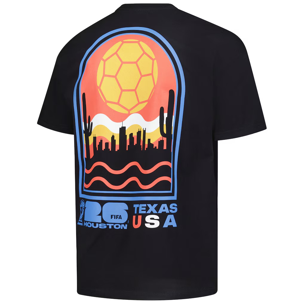 Houston Host City Soccer 2026 Oversized Black Graphic Tee Shirt