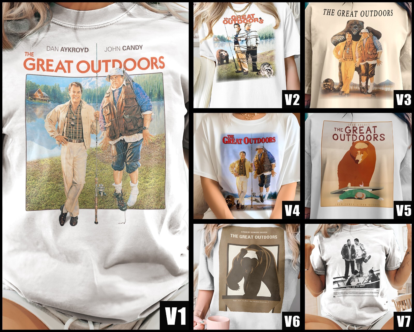 Great Outdoors TShirt Vintage 8 colors TShirt DTG Print SIZES S-5XL