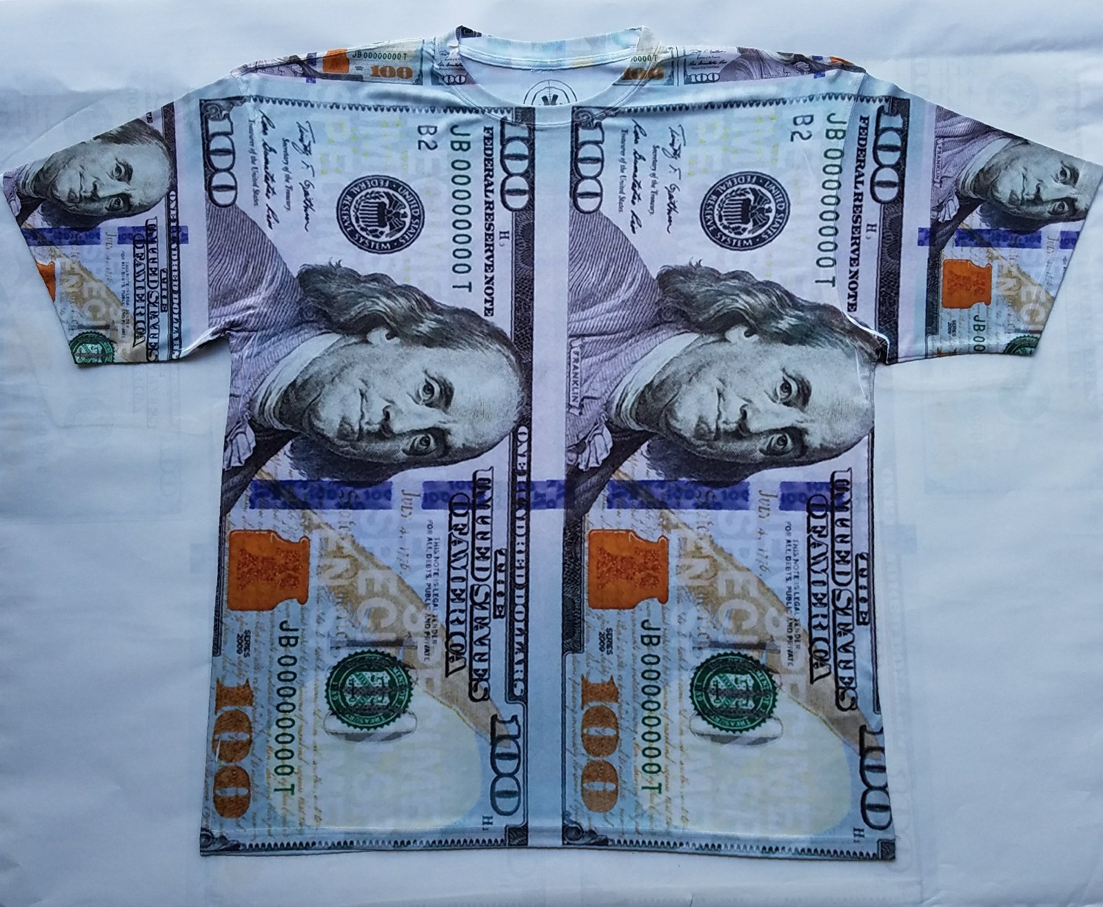 $100 Bill T Shirt pantone powder galaxy legend bred money cash dollars