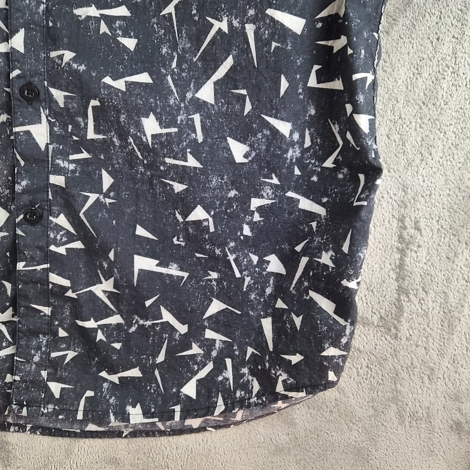 Billabong Garage Collection Shirt XL Black White Abstract Surf Skate Streetwear