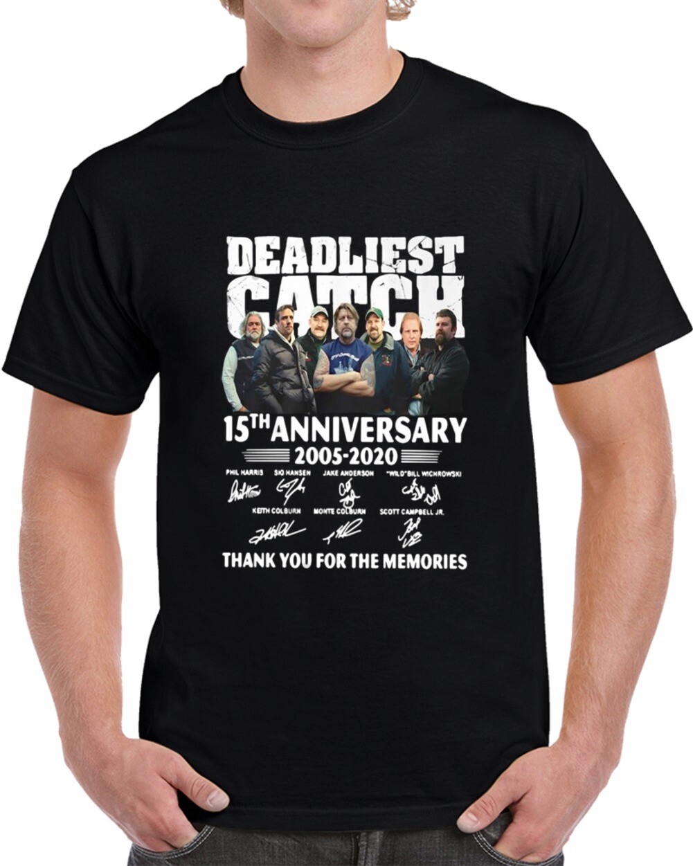 Deadliest Catch 15th Anniversary 2005-2020 Signature T Shirt