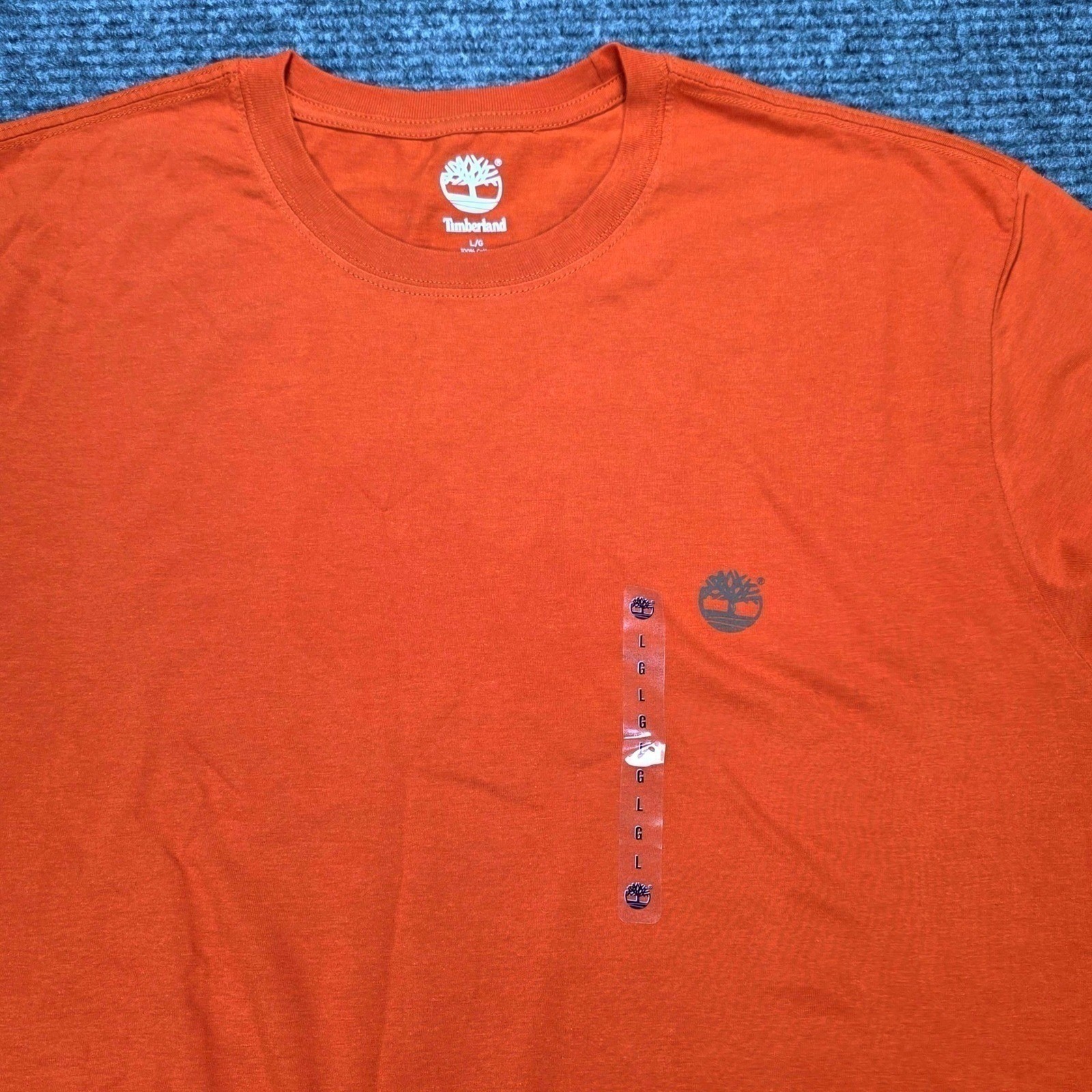 Timberland T-Shirt Men’s Size Large Orange Since 1973 Graphic 100% Cotton New