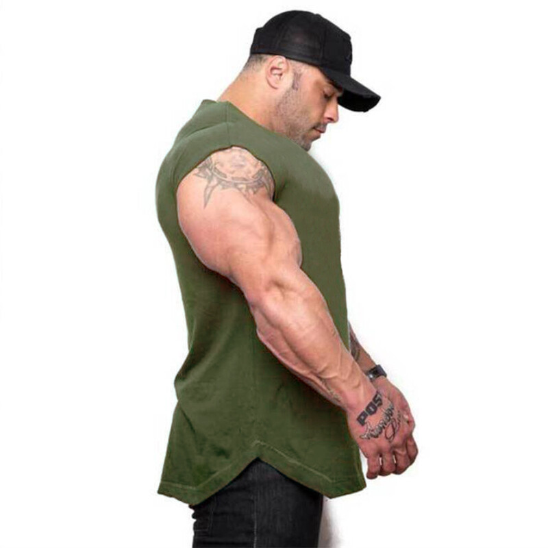 Men’s Gym Soft Fashion Top Quality Solid Vests Workout Fitness Sports Tank Tops