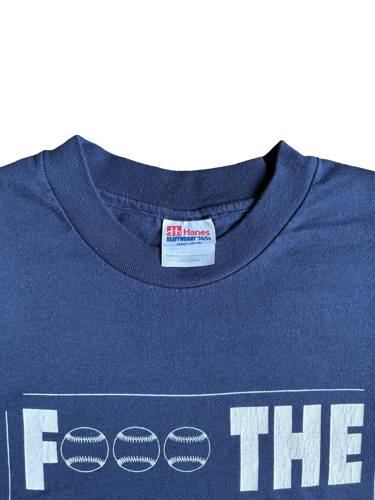 Vintage 90’s F*** The Yankees Graphic Short Sleeved Single Stitch T-Shirt Size L