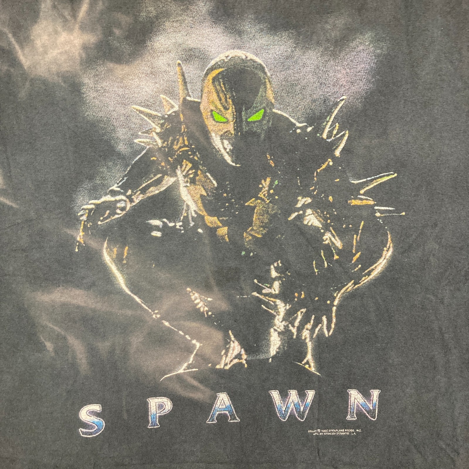 Vintage Spawn Shirt Mens XL Black 1997 Todd McFarlane Movie Promo Logo Faded 90s