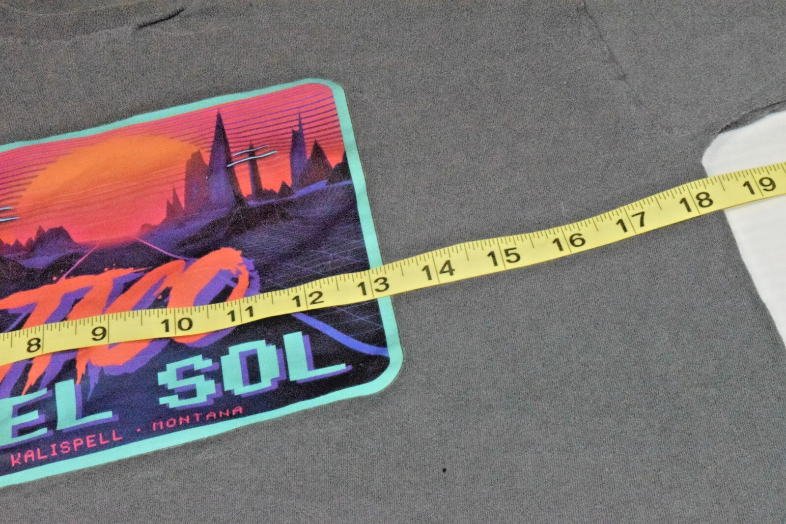 Vintage T-Shirt Taco Del Sol Kalispell Montana Size M 2000s Slate Gray Hanes