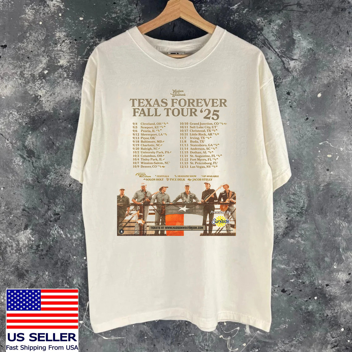 Hudson Westbrook Texas Forever Tour T Shirt Full Size S-5XL