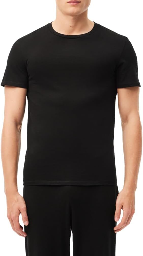Lacoste Men’s Cotton Slim Fit Crew Neck T-Shirts (3 Pack)