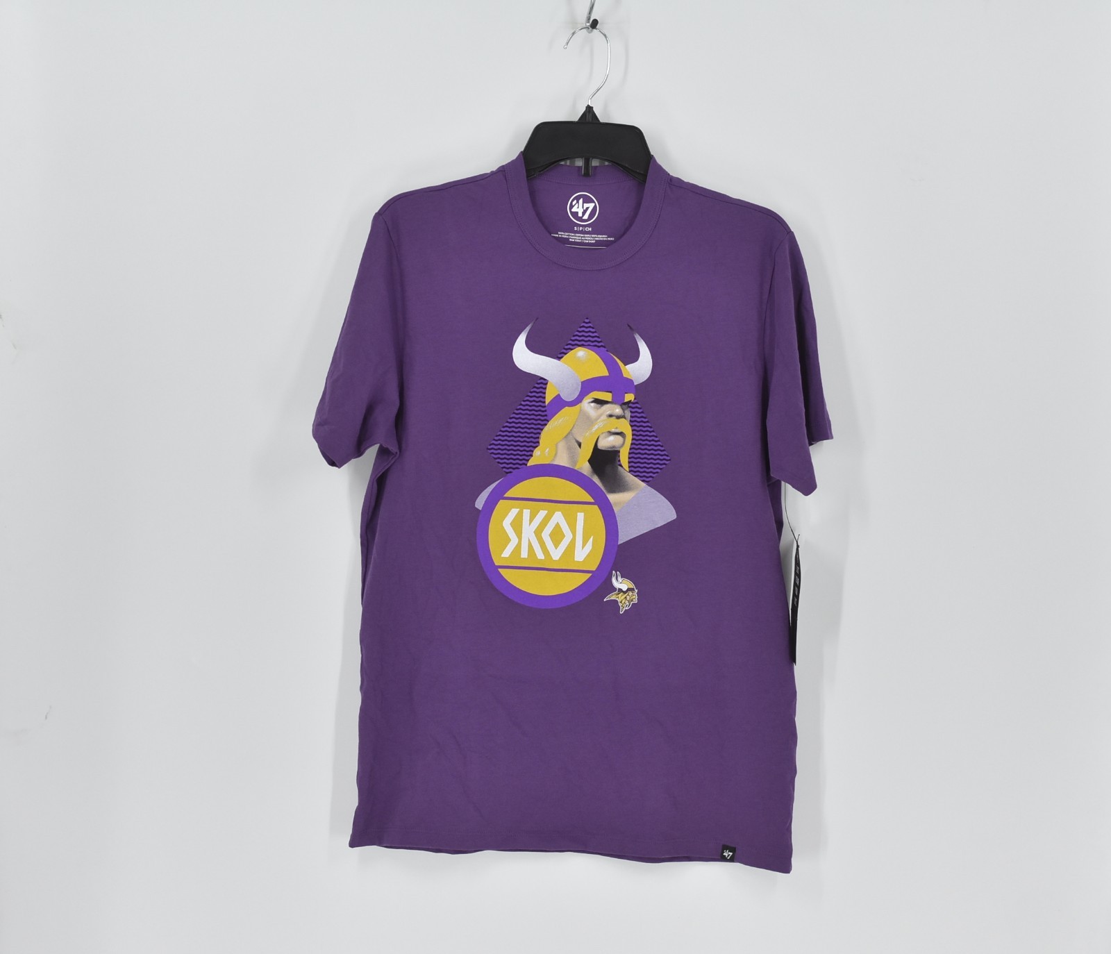 Men’s 47 Brand Minnesota Vikings Skol T-Shirt in Purple Size Small