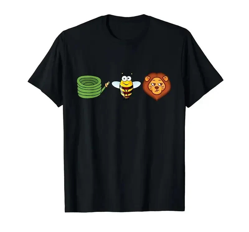 Hose Bee Lion Mens T Shirts Cotton Short Sleeve T-Shirt Crew Neck T-Shirt