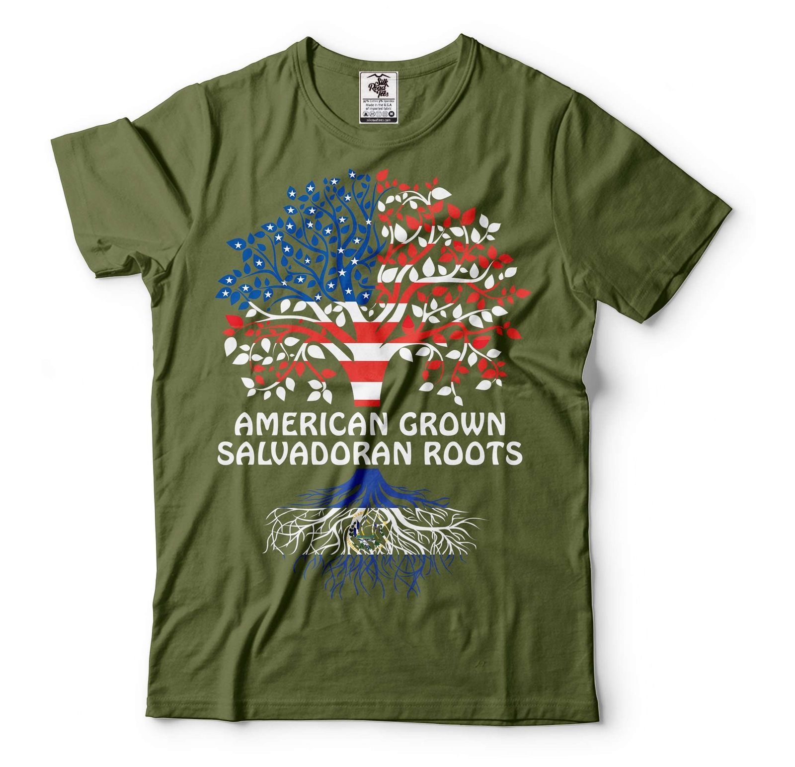 American Grown Salvadoran Roots Shirt El Salvador Shirt El Salvador Flag Tee