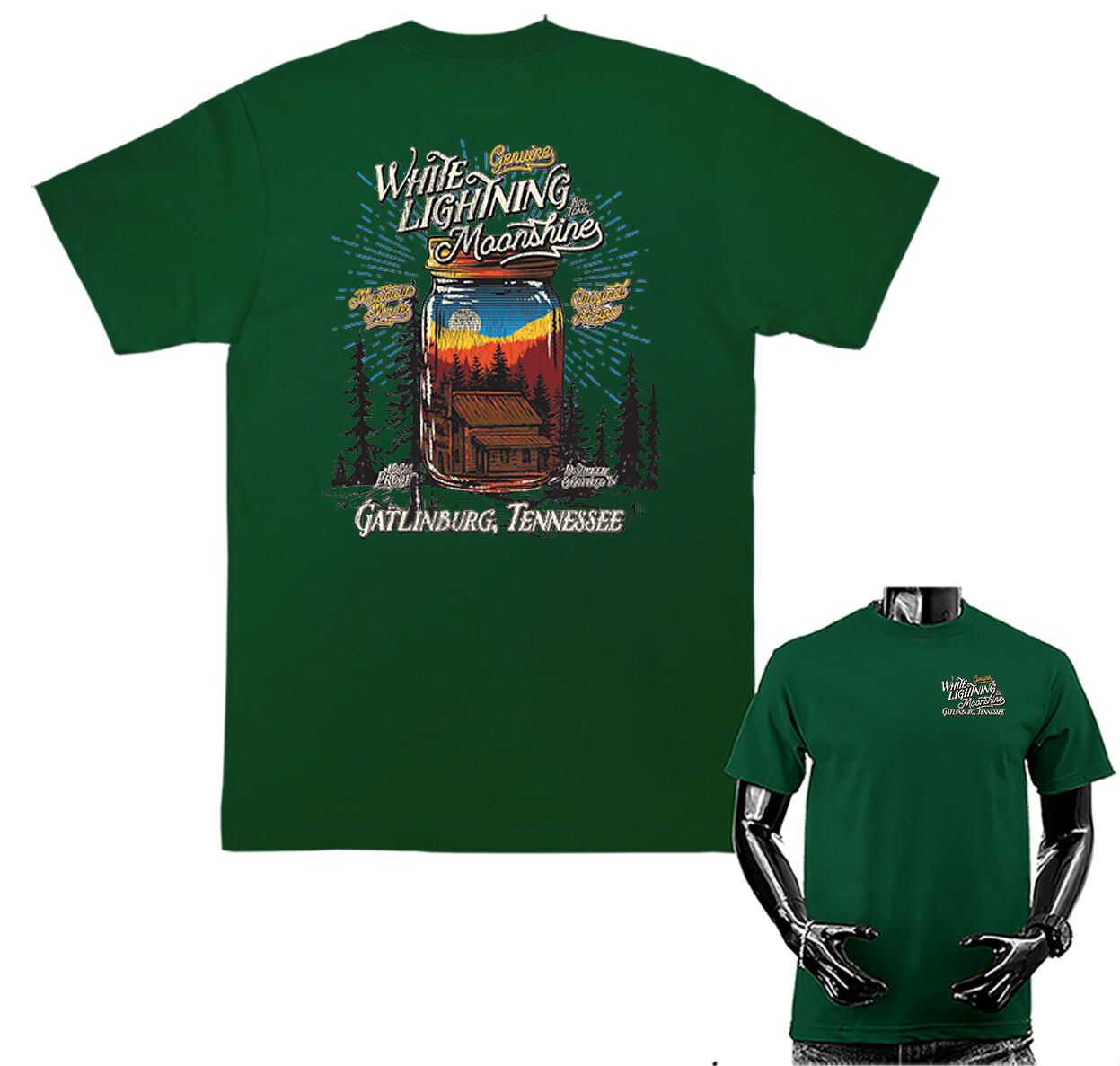 White Lightning Gatlinburg Tennessee Smoky Mountains Moonshine T-shirt