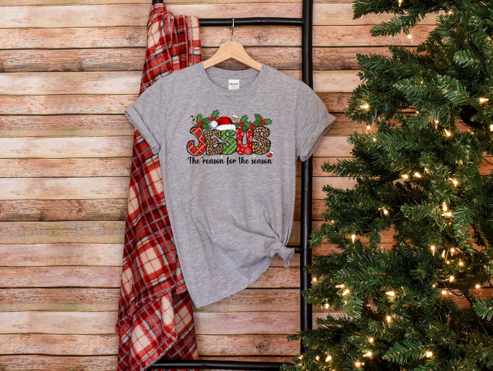The Reason For The Season, Christmas Shirt, Jesus New Year Tee, Santa Claus Shir
