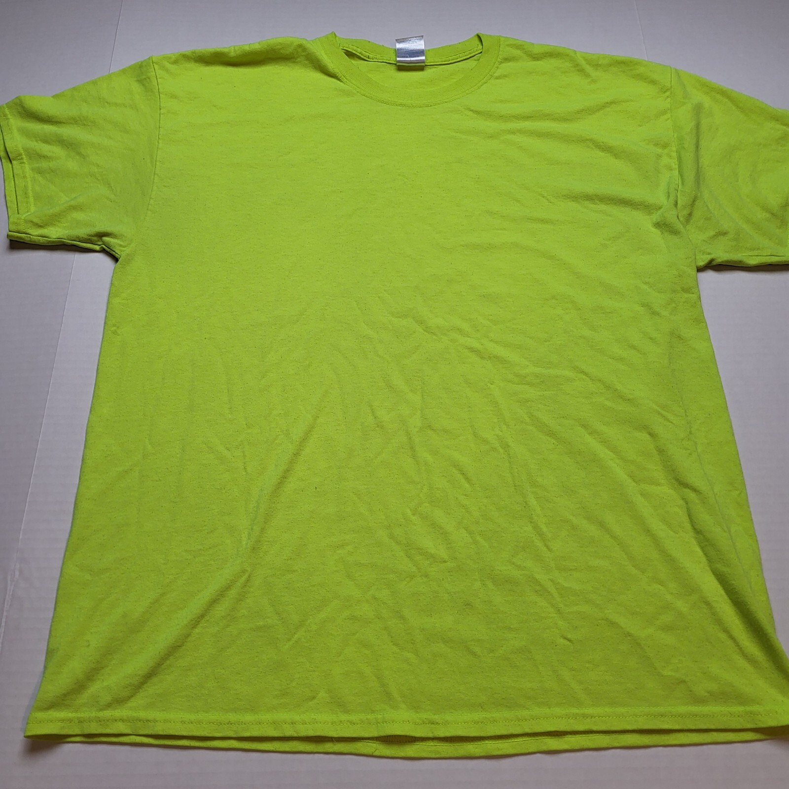 Gildan High Visibility T-Shirt Mens XL Green Workwear Blank ♤80