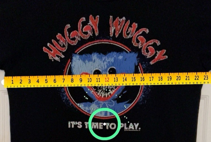 Poppy Playtime Huggy Wuggy Black T-Shirt Size Large & Adjustable Strap Dad Hat